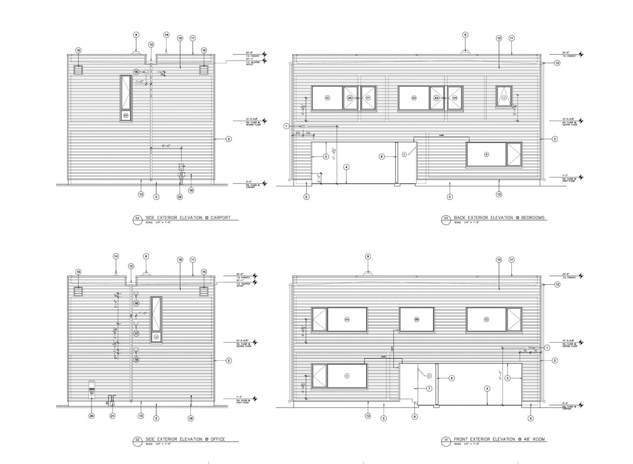 Elevation drawings