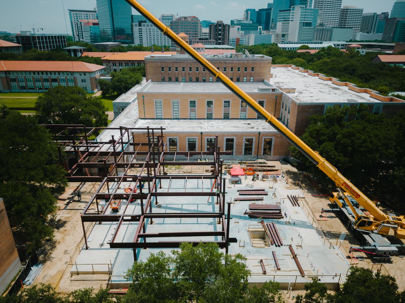 image of steel structure in process