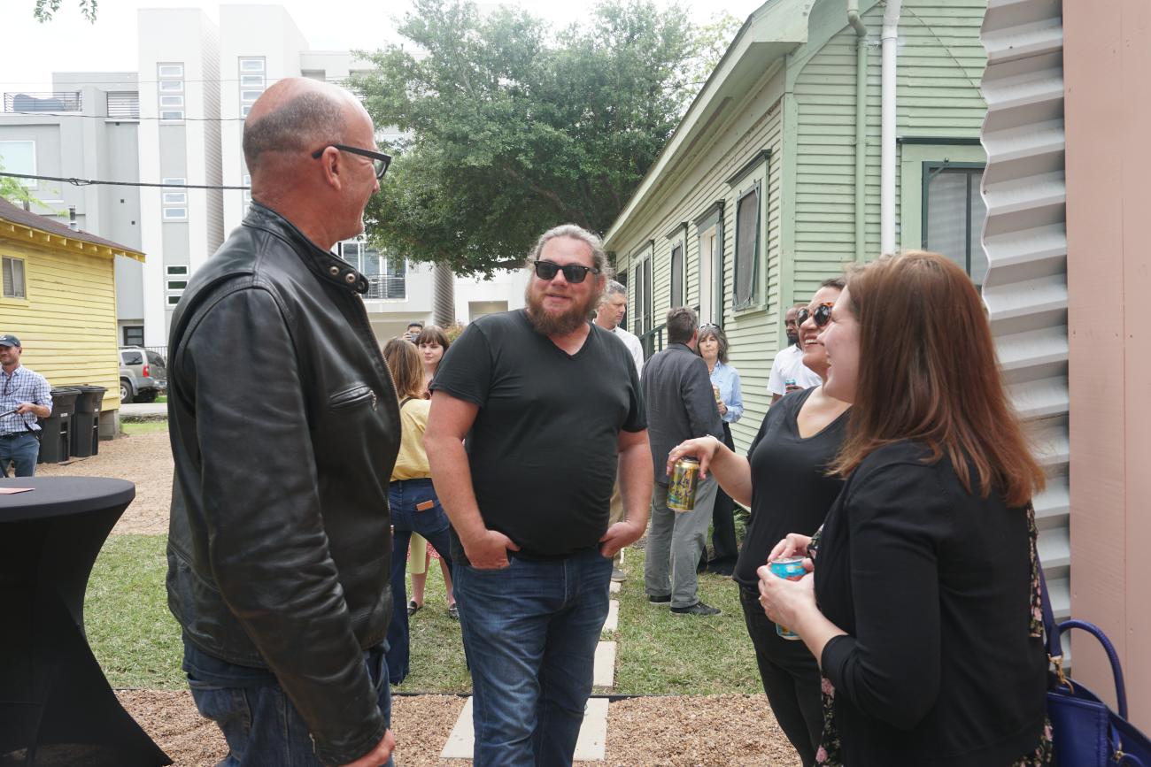 photo of people at opening reception