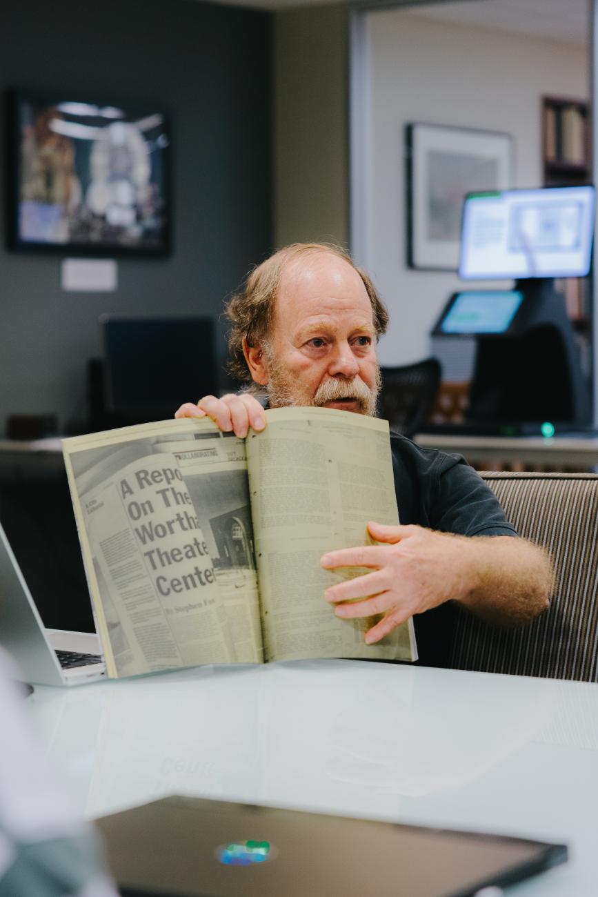 Professor in the Practice Danny Samuels with a copy of Cite 104. Photo: Jason Chen.