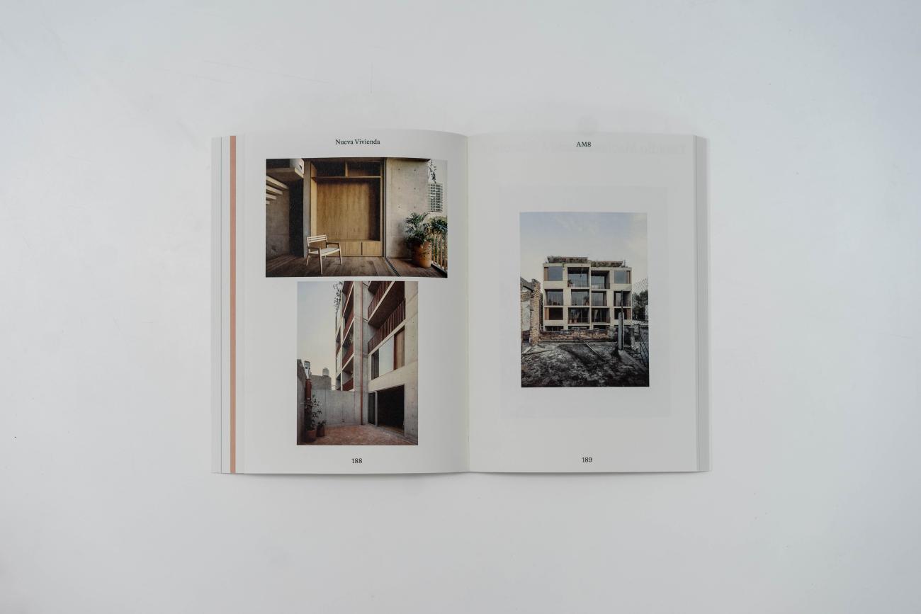 two page spread of photo images of architectural work